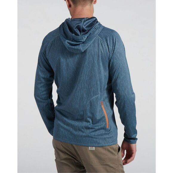 Howler Brothers NWT Loggerhead Hoodie Medium Deluge Camo/Pacific Blue - Picture 3 of 4